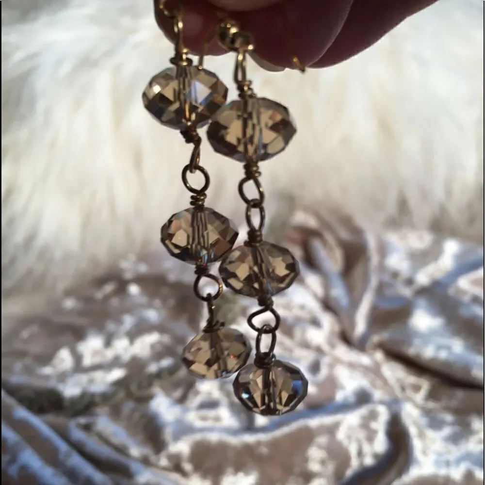 THREE DROP Opaque Faceted Earrings!
